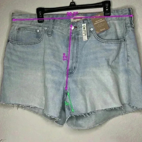 MADEWELL - MID RISE , RELAXED
DENIM SHORTS SIZE 14W - Picture 12 of 13